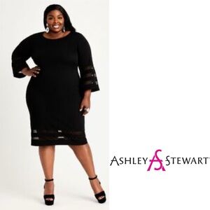 Ashley Stewart | Dresses | Ashley Stewart Pink Cocktail Gown With Plunge  Neckline And Bishop Sleeves Nwot | Poshmark